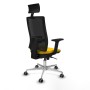 Office Chair with Headrest Piqueras y Crespo 2D086G1 Yellow