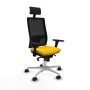 Office Chair with Headrest Piqueras y Crespo 3D086N1 Yellow