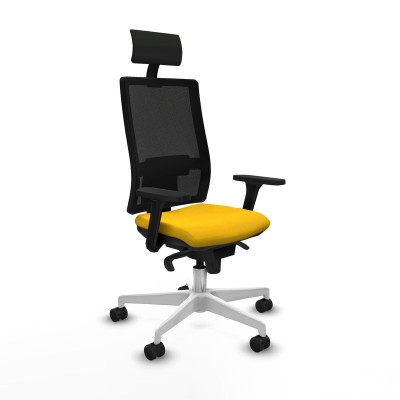 Chaise de Bureau avec Appui-tête Piqueras y Crespo 3D026N1 Jaune