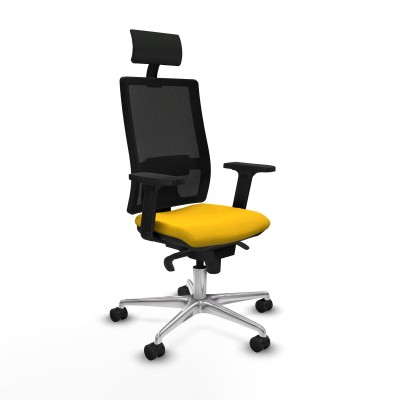 Chaise de Bureau avec Appui-tête Piqueras y Crespo 2D086N1 Jaune
