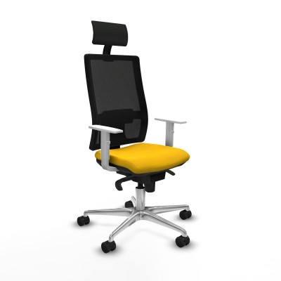 Office Chair with Headrest Piqueras y Crespo 4B086N1 Yellow
