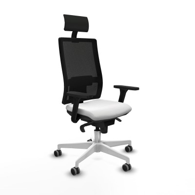 Office Chair with Headrest Piqueras y Crespo 3D026G1 White