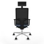 Office Chair with Headrest Piqueras y Crespo 1D026N1 Sky blue