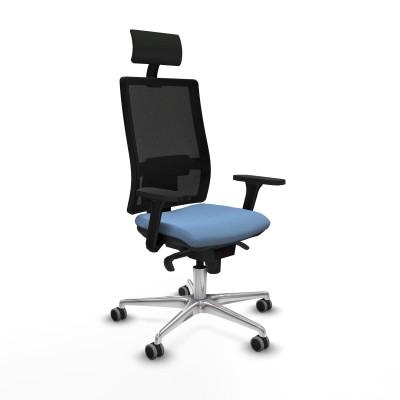 Office Chair with Headrest Piqueras y Crespo 3D086G1 Sky blue