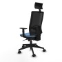 Office Chair with Headrest Piqueras y Crespo 1D066N1 Sky blue