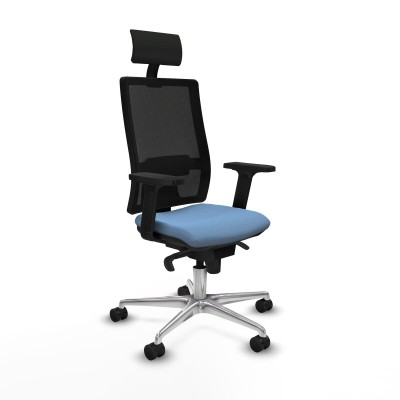 Office Chair with Headrest Piqueras y Crespo 2D086N1 Sky blue