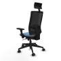 Office Chair with Headrest Piqueras y Crespo 3D066N1 Sky blue