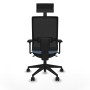 Office Chair with Headrest Piqueras y Crespo 3D066N1 Sky blue