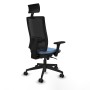 Office Chair with Headrest Piqueras y Crespo 3D066N1 Sky blue