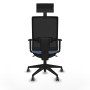 Office Chair with Headrest Piqueras y Crespo 1D066G1 Sky blue