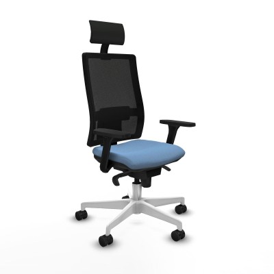 Office Chair with Headrest Piqueras y Crespo 3D026N1 Sky blue