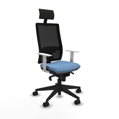 Chaise de Bureau avec Appui-tête Piqueras y Crespo 4B066N1 Bleu ciel
