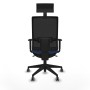Chaise de Bureau avec Appui-tête Piqueras y Crespo 1D066G1 Blue marine