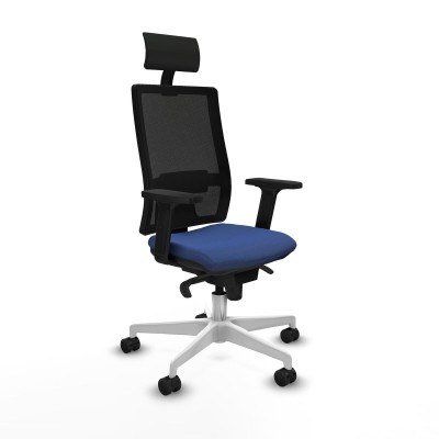 Office Chair with Headrest Piqueras y Crespo 2D026N1 Navy Blue