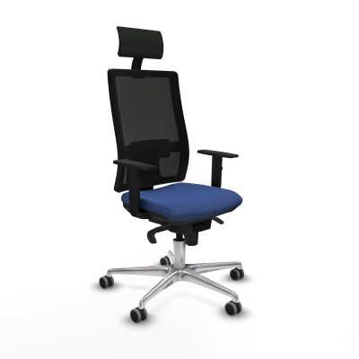 Chaise de Bureau avec Appui-tête Piqueras y Crespo 1D086G1 Blue marine
