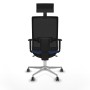 Chaise de Bureau avec Appui-tête Piqueras y Crespo 1D086G1 Blue marine