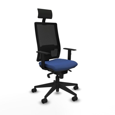 Chaise de Bureau avec Appui-tête Piqueras y Crespo 1D066N1 Blue marine