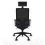 Chaise de Bureau avec Appui-tête Piqueras y Crespo 1D066N1 Blue marine