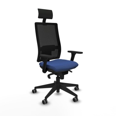 Chaise de Bureau avec Appui-tête Piqueras y Crespo 3D066G1 Blue marine