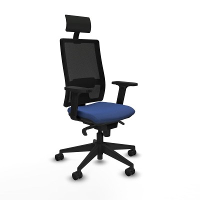 Chaise de Bureau avec Appui-tête Piqueras y Crespo 2D066N1 Blue marine