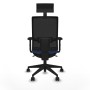 Chaise de Bureau avec Appui-tête Piqueras y Crespo 2D066N1 Blue marine