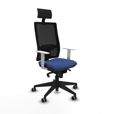 Office Chair with Headrest Piqueras y Crespo 4B066G1 Navy Blue
