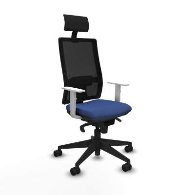 Office Chair with Headrest Piqueras y Crespo 4B066N1 Navy Blue