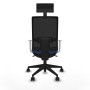 Office Chair with Headrest Piqueras y Crespo 4B066N1 Navy Blue