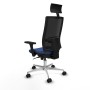 Chaise de Bureau avec Appui-tête Piqueras y Crespo 3D086N1 Blue marine