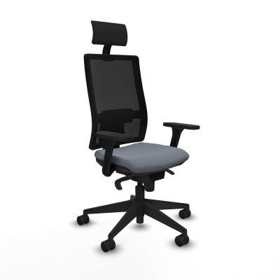 Chaise de Bureau avec Appui-tête Piqueras y Crespo 3D066N1 Gris