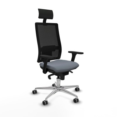Chaise de Bureau avec Appui-tête Piqueras y Crespo 3D086G1 Gris