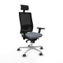 Chaise de Bureau avec Appui-tête Piqueras y Crespo 3D086G1 Gris