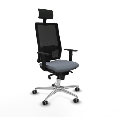 Chaise de Bureau avec Appui-tête Piqueras y Crespo 1D086G1 Gris