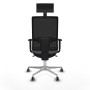 Chaise de Bureau avec Appui-tête Piqueras y Crespo 1D086G1 Gris