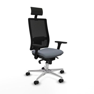 Chaise de Bureau avec Appui-tête Piqueras y Crespo 3D086N1 Gris