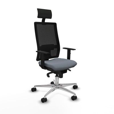 Chaise de Bureau avec Appui-tête Piqueras y Crespo 1D086N1 Gris