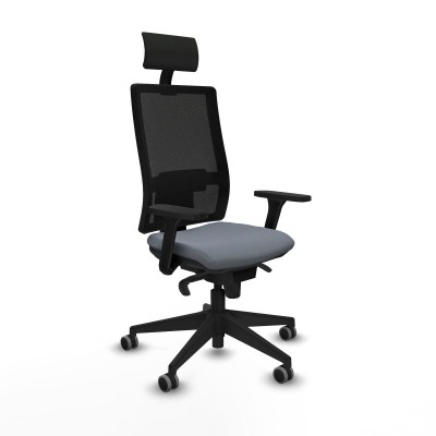 Office Chair with Headrest Piqueras y Crespo 3D066G1 Grey