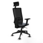 Office Chair with Headrest Piqueras y Crespo 2D066G1 Grey