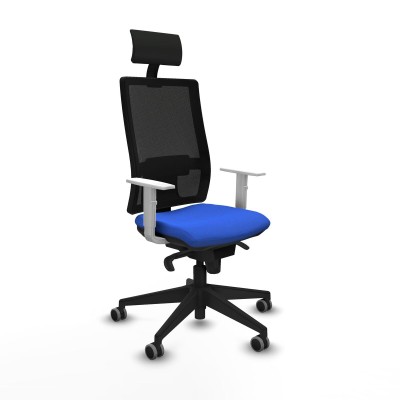Office Chair with Headrest Piqueras y Crespo 4B066G1 Blue