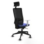 Office Chair with Headrest Piqueras y Crespo 4B066G1 Light Blue
