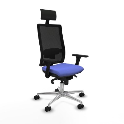 Office Chair with Headrest Piqueras y Crespo 3D086N1 Light Blue