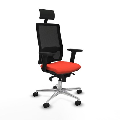 Office Chair with Headrest Piqueras y Crespo 2D086N1 Dark Orange