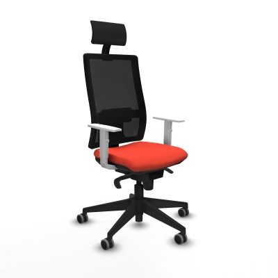 Office Chair with Headrest Piqueras y Crespo 4B066G1 Dark Orange