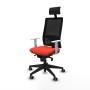 Chaise de Bureau avec Appui-tête Piqueras y Crespo 4B066G1 Orange Foncé