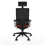 Office Chair with Headrest Piqueras y Crespo 3D066N1 Dark Orange