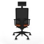 Office Chair with Headrest Piqueras y Crespo 1D066N1 Orange