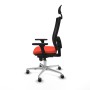 Chaise de Bureau avec Appui-tête Piqueras y Crespo 3D086G1 Orange Foncé