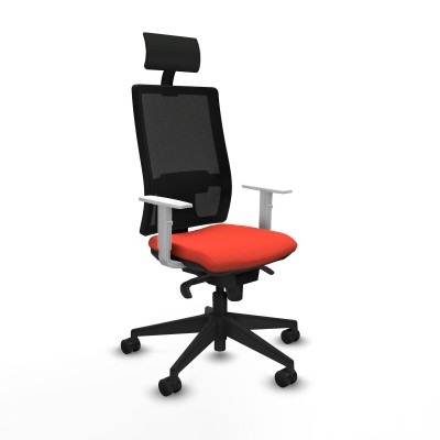 Chaise de Bureau avec Appui-tête Piqueras y Crespo 4B066N1 Orange Foncé