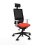 Chaise de Bureau avec Appui-tête Piqueras y Crespo 4B066N1 Orange Foncé