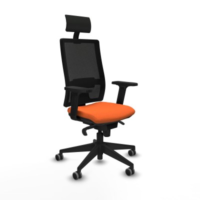 Office Chair with Headrest Piqueras y Crespo 2D066G1 Orange